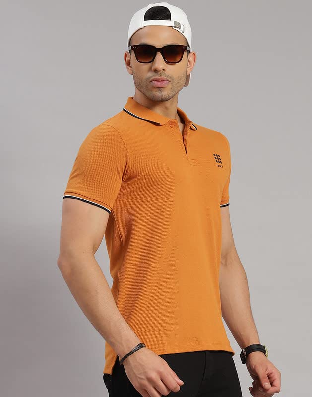 Image of ROCK.IT Men's Solid Slim Fit T-Shirt