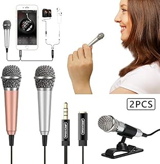 [2PCS] Mini Karaoke Microphone, Wootrip Mini Voice Recording Microphone Portable Karaoke Mic