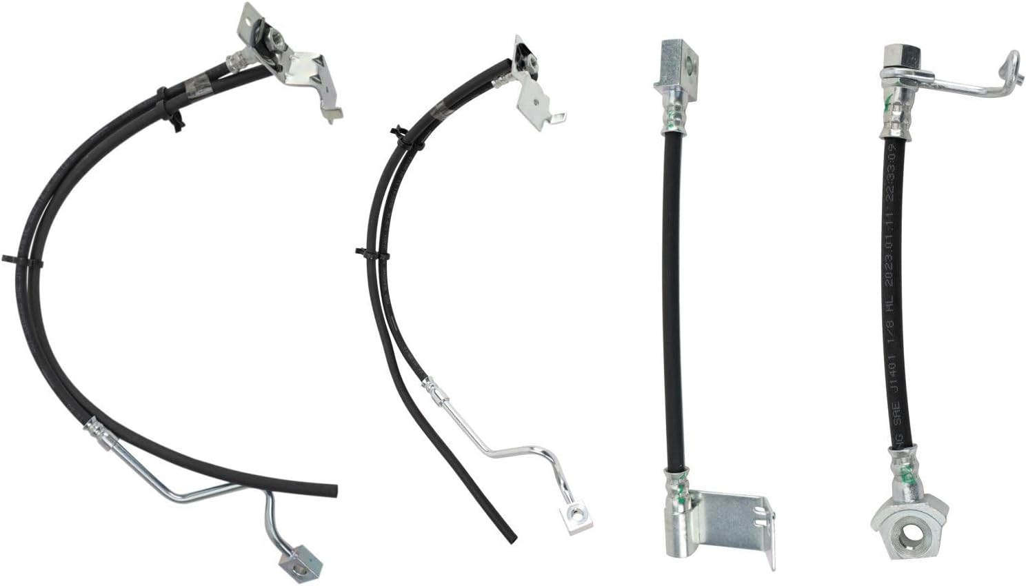 TRQ Front and Rear Brake Hose Set Compatible with 2000-2005 Ford Excursion 2000-2001 F-250 Super Duty F-350 Super Duty