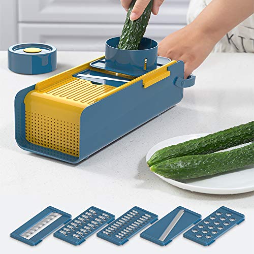 Mandolina cortadora multifuncional para verduras 27x8x10cm miniatura 1