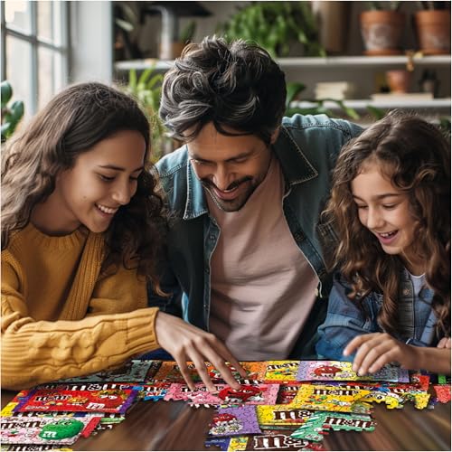 Rompecabezas White Mountain de 1000 piezas: Collage de comida con M&M's, piezas grandes, regalo para adultos y familias, 24" x 30" miniatura 4