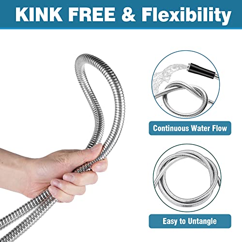 Garden Hose 100 Ft Metal - Stainless Steel Water Hose Flexible Lightweight Garden Hose Collapsible And No Kink Water Pipe #TOP2