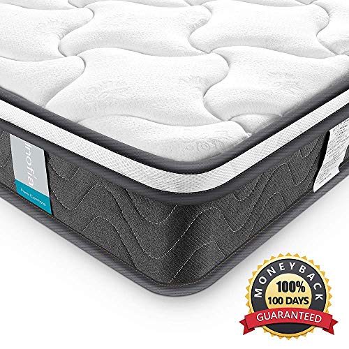 Twin XL Mattress, Inofia 8 Inch Hybrid Pocket Spring Foam Bed Mattress