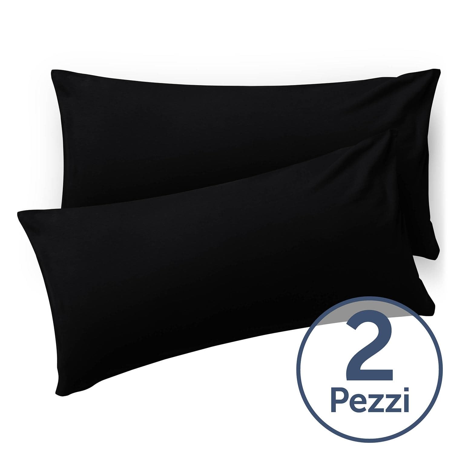 Blumtal Federe Cuscini Divano 50x80 cm - Set di Copricuscini per Divani in Microfibra a 2 Pezzi con Chiusura a Busta, certificati Oeko-Tex, extra morbidi e lavabili - Nero