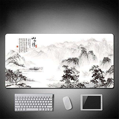 LL-COEUR XXL Paysage Tapis de Souris Ordinateur Mouse Pad Bureau Table Mat (1000 x 500 x 3 mm, Paysage 2) Cover