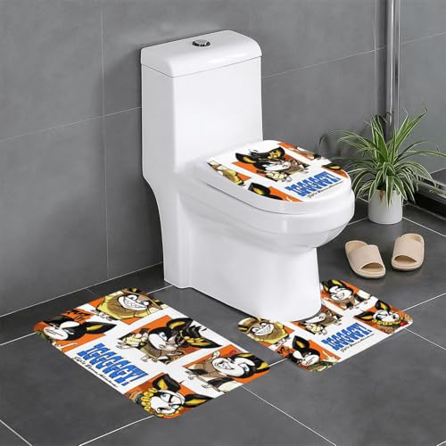 ジョジョの奇妙な冒険 イギー アニメ トイレマット 3点セット フタカバー 浴室足ふきマット 吸水 速乾 滑り止め 抗菌 防臭 洗える ふわふわ おしゃれ 40x60cm