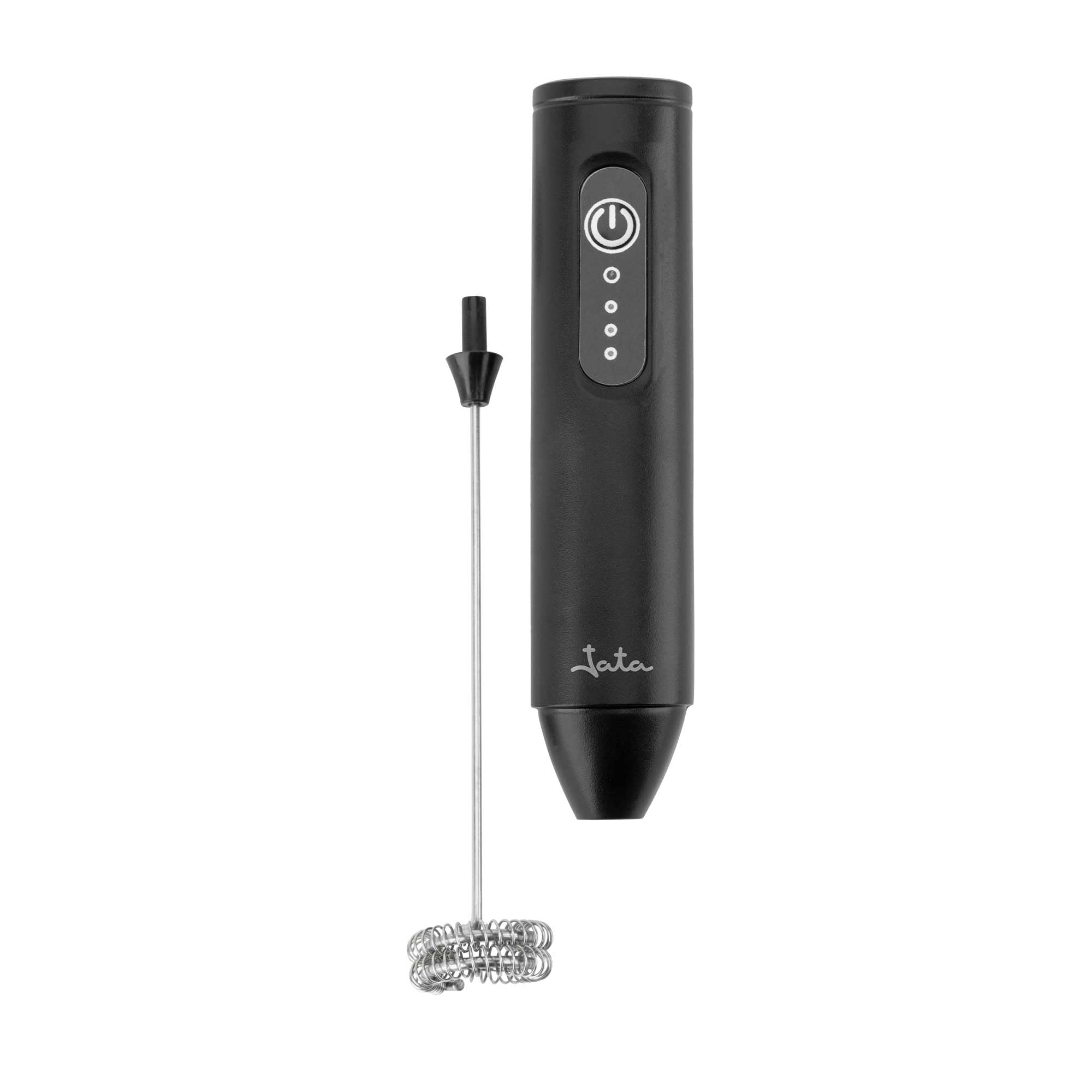 JATA JEES5504 - Espumador de Leche Eléctrico de Mano Recargable USB-C, Batidor de Leche con 3 Velocidades, Espuma para Café, Cappuccino y Latte, Varilla de Acero Inoxidable, Batería de Litio - 4