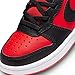 Nike Little Kid's Court Borough Mid 2 Shoes, University Red/Black-White, 13C