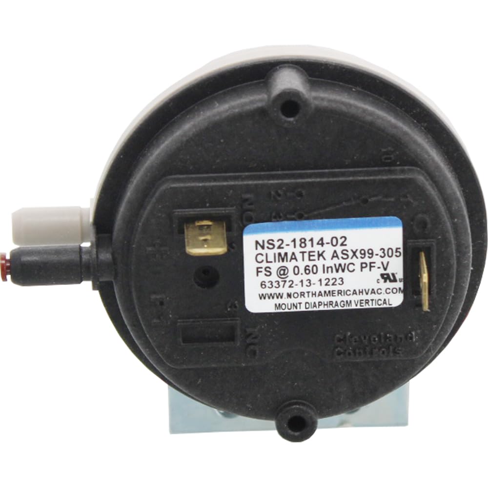 Furnace Vent Air Pressure Switch - Fits York Part # 024-27634-001 .65" WC