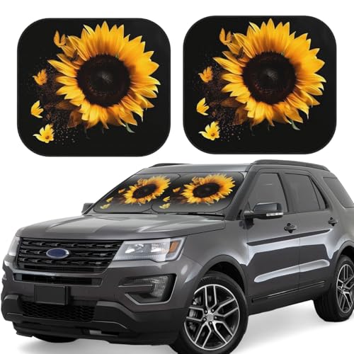 Pare-soleil voiture universels motif tournesol pour garder votre SUV au frais en été
