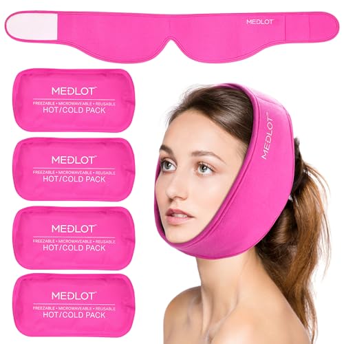 LotFancy Face Ice Pack Wrap Pink