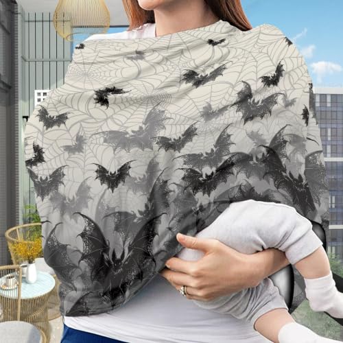 Image of Halloween Baby Car Seat Cover Girl Boy Carseat Covers, Bat Cobweb