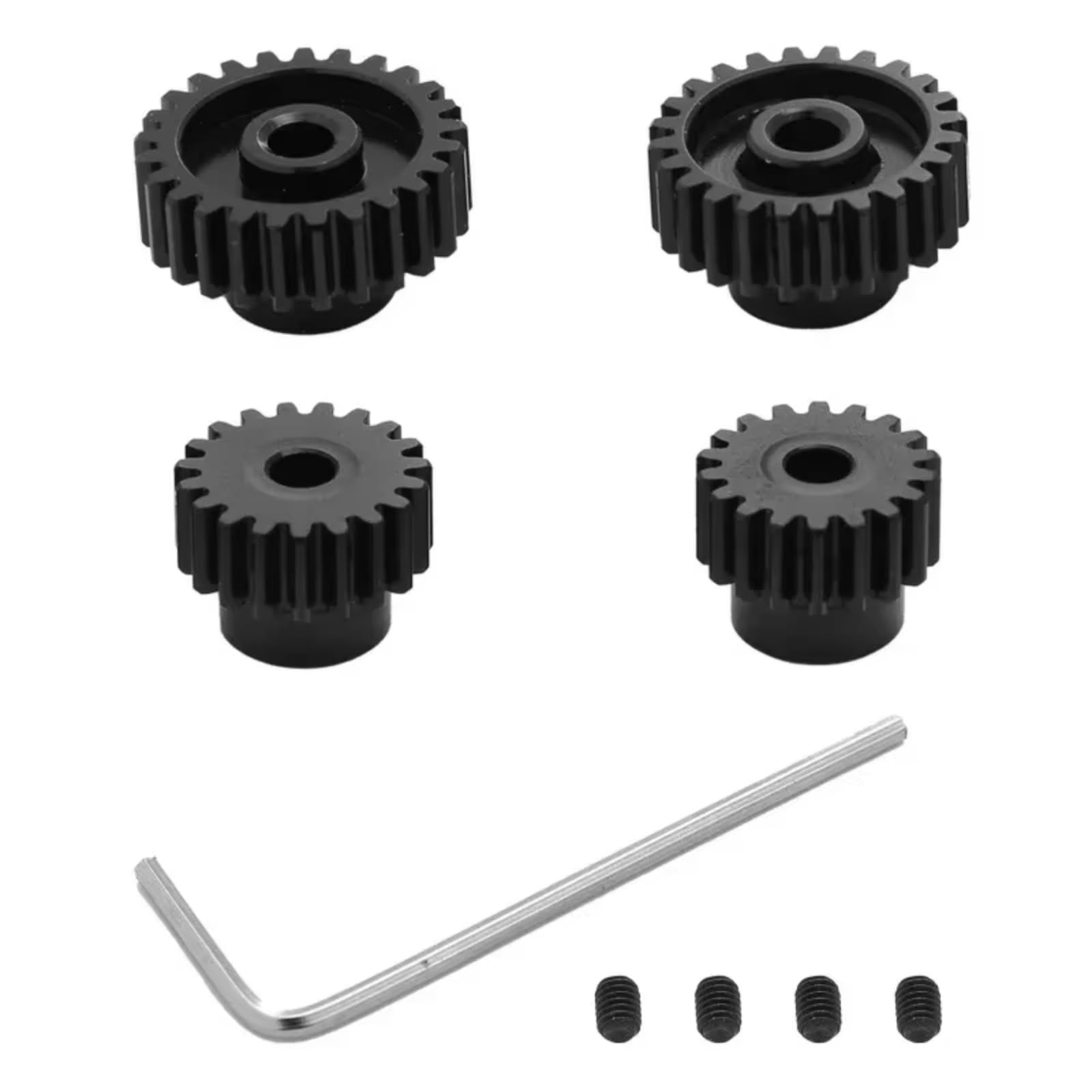 Para Tamiya Para TT01 Para TT02 TB02 TA05 4 Piezas Metal 18T 19T 23T 24T Engranaje Piñón Engranaje Del Motor Piezas Actualización Coche RC Accesorios RC Recambios