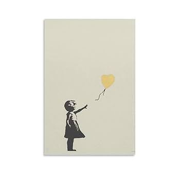 Amazon.co.jp: Banksyバンクシー 路上芸術家 風船を持つ少女