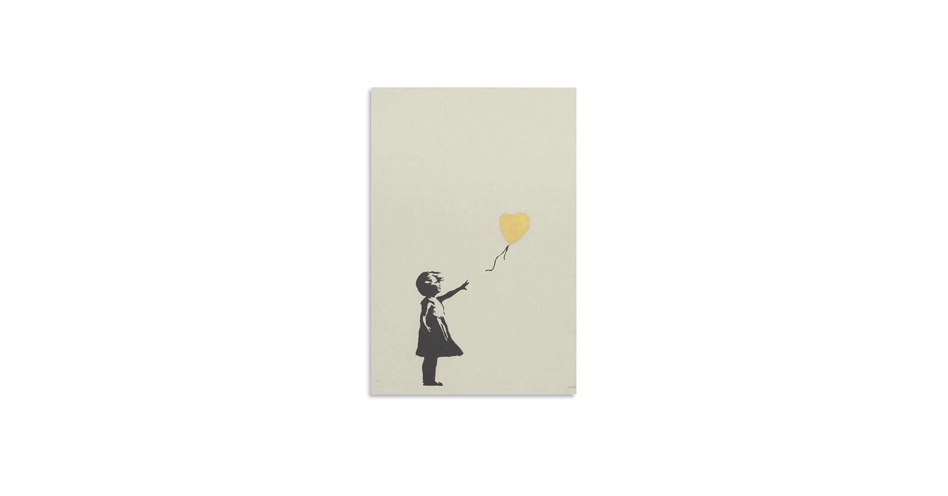 給水と水で風船「絵画」原画 Amazon.co.jp: WCP Banksy バンクシー GIRL WITH PURPLE BALLOON