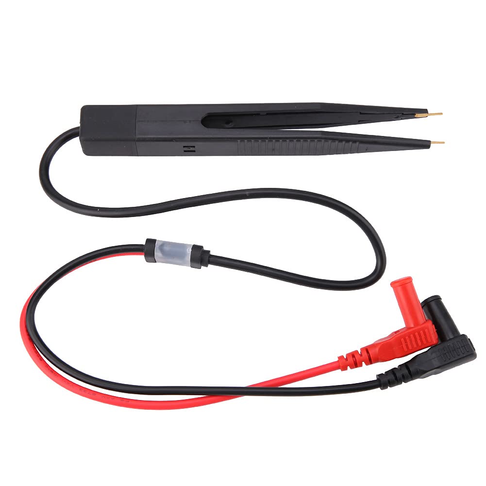 Plyisty Black Smd Smt Chip Test Clip Meter, Multimeter Resistance Capacitor Tester, Lead Probe Multimeter Tweezer Capacitance Test Pen