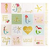 Riley Blake Designs Lets Be Mermaids 36'' Panel Sparkle White