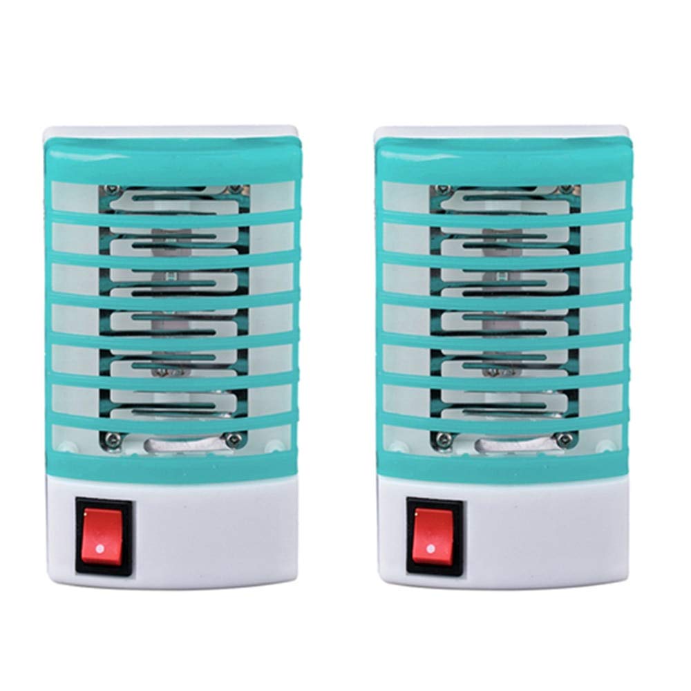 Mosquito Killer 2 Piezas Lámparas para Matar Mosquitos Enchufe LED Mosquito eléctrico Mosca Insecto Trampa para Insectos Lámpara Nocturna para Matar Luces Iluminación Color Aleatorio