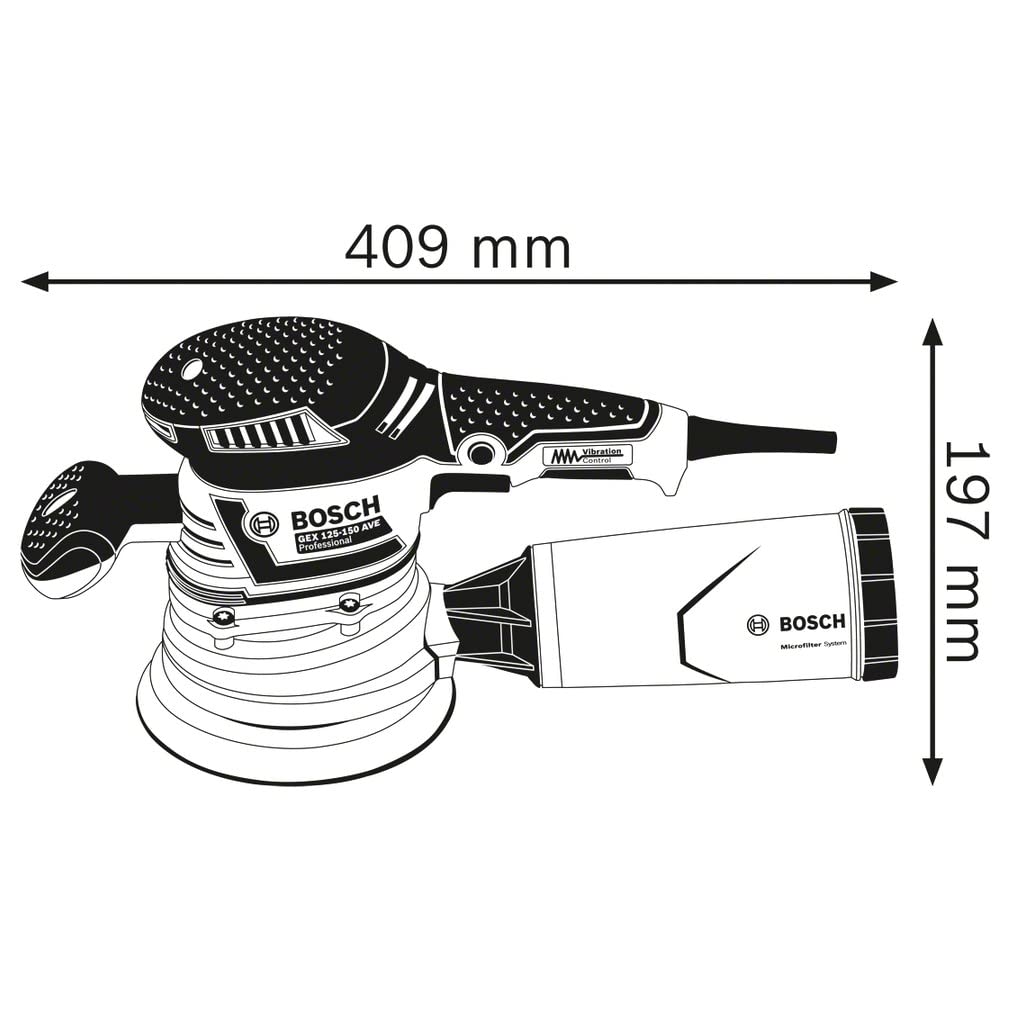 Ponceuse Excentrique Bosch GEX 40-150 - 150mm Avec Aspiration Poussière