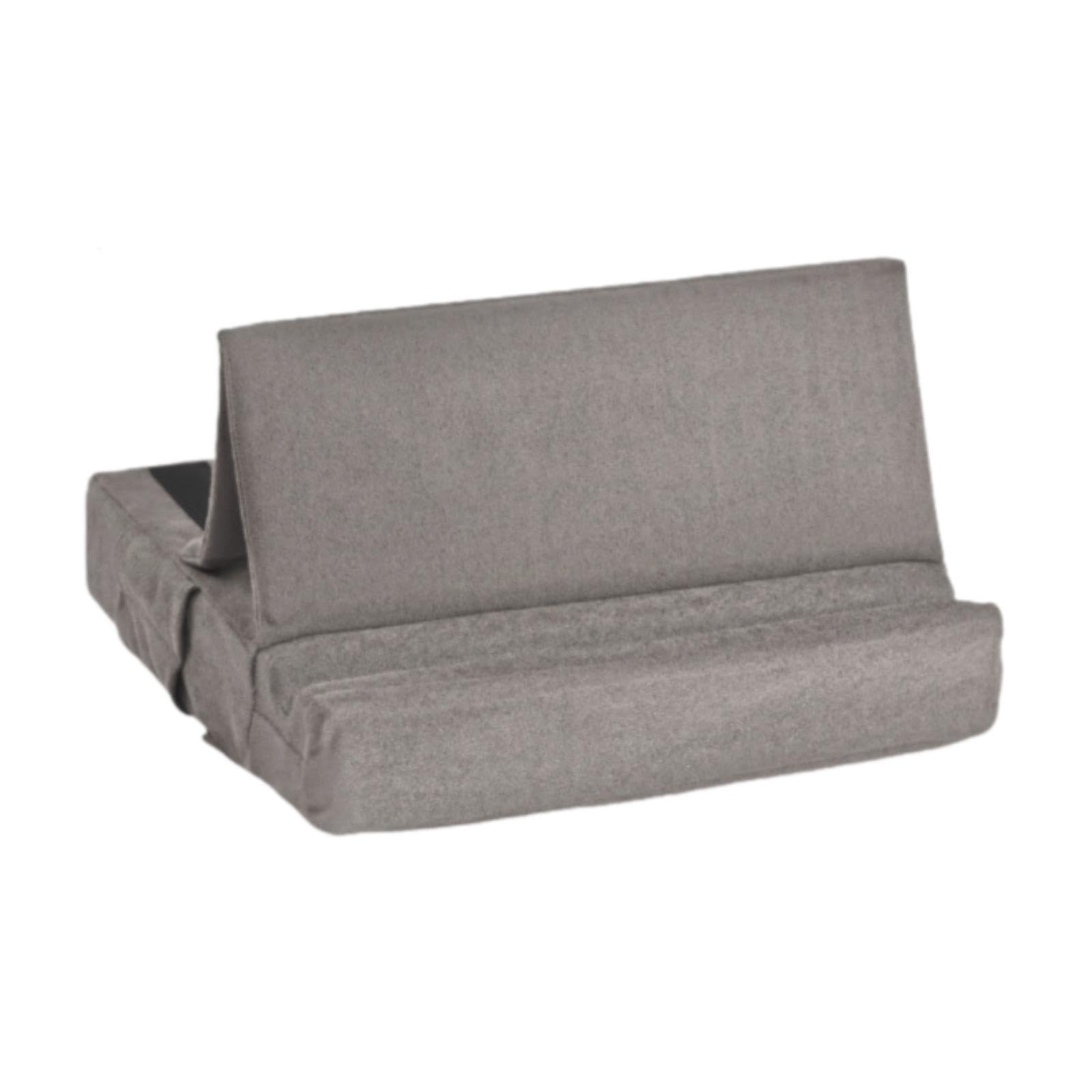 Supporto per Tablet Cuscino Stand Regolabile Supporto Portatile Cuscino Porta Tablet con Tasche Materiale Morbido Poliestere Adatto per S, Grigio