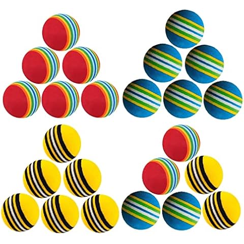 SHUYUE 24 Pcs Colorful Soft Foam Rainbow Play Balls for Pet Dog and Cat (42cm) Ethylene Vinyl Acetate Cover