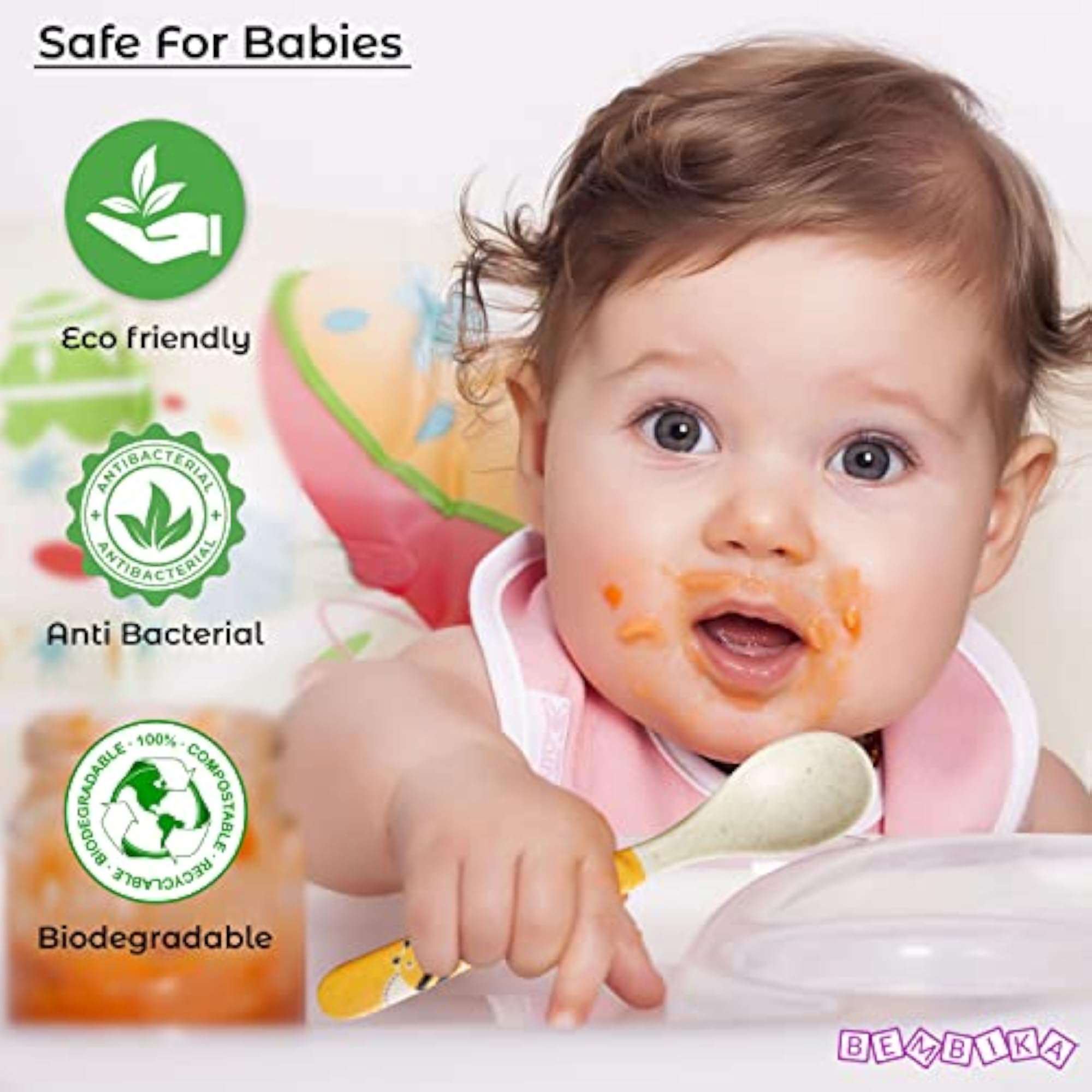 Self Feeding Essential Dinnerware Bamboo Fibre Dinner Set, Pack of 5