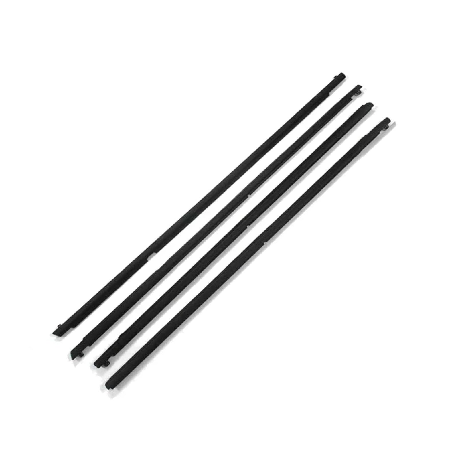 Chefru One Color Compatible With Mazda 3 2004-2009 4Pcs Window Weatherstrip Outer Glass Sealing Belts Trim Strips Front Rear Car Trim Seal Belt