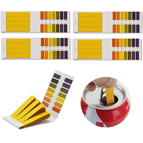pH Test Strips Upgraded 1-14 Litmus Paper, Universal Indicator for Water, Soil, Cosmetic - 5 Packs 400 Strips