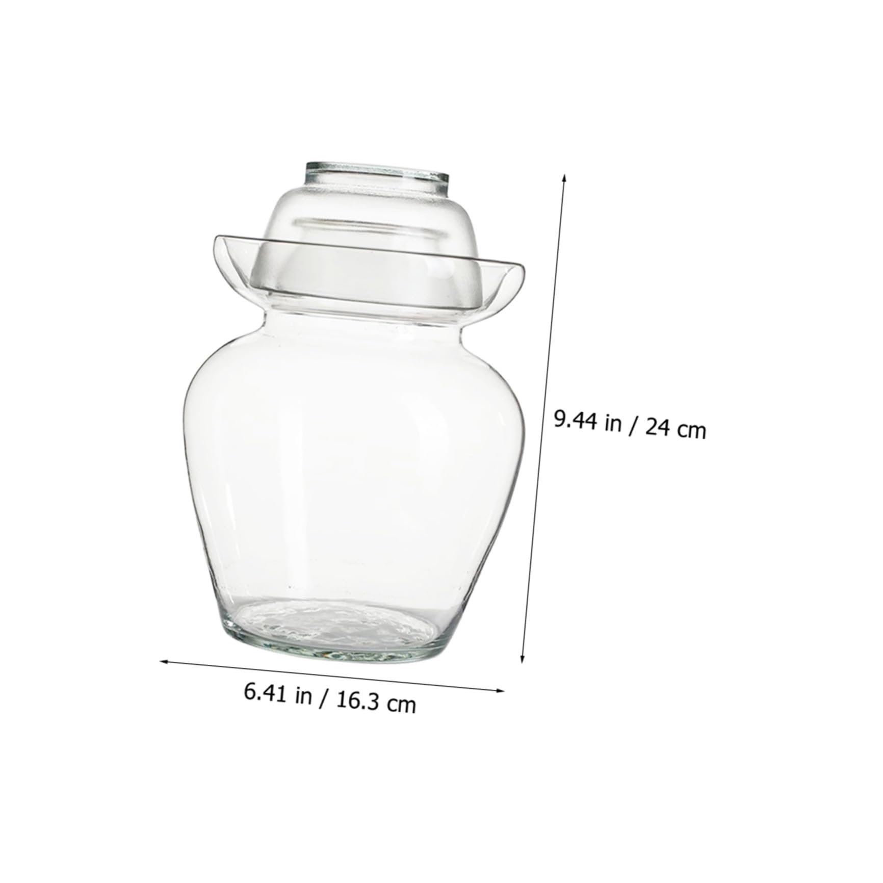 KICHOUSE Großes Glas Einmachglas 2,5kg mit Luftdichtem Verschluss und Hitzebeständigem Glas für Aufbewahren von Eingelegtem Gemüse im Restaurant