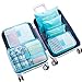 Produktbild WOWTOY 6 Stück Packwürfel für Reisegepäck Organizer Tasche Kompression Taschen Kleidung Koffer Packorganizer Aufbewahrungstasche für Reisezubehör Hellblau