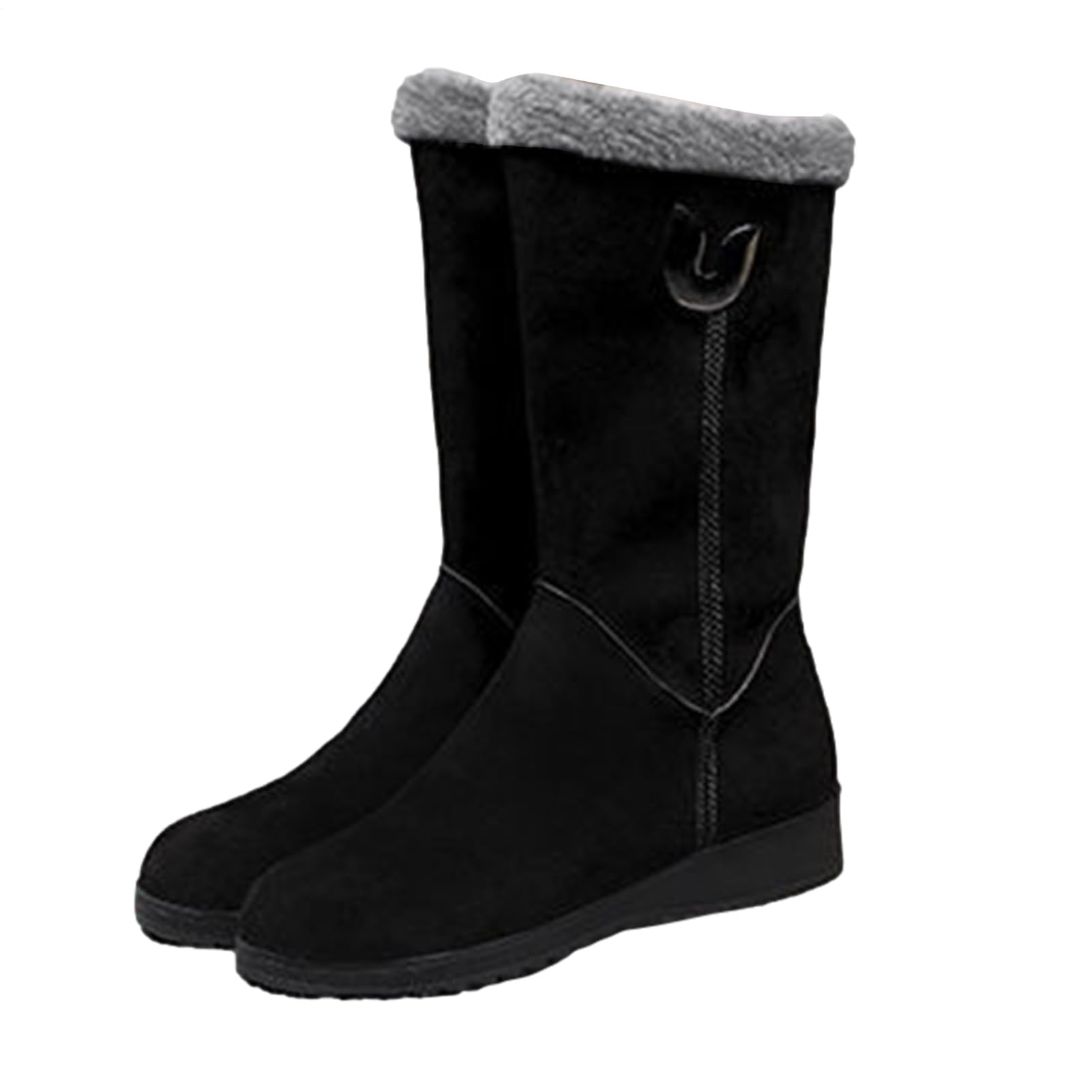 Generisch Botas de nieve de invierno para mujer, impermeables, cálidas, cómodas, aisladas, medias, botas de invierno impermeables y antideslizantes para clima frío