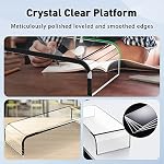 AboveTEK Premium Acrylic Monitor Stand, Large Size Monitor Riser/Clear Computer Stand for Home Office w/Sturdy Platform, Acrylic Desk Stand for Keyboard Storage & Multi-Media Laptop Printer TV Screen