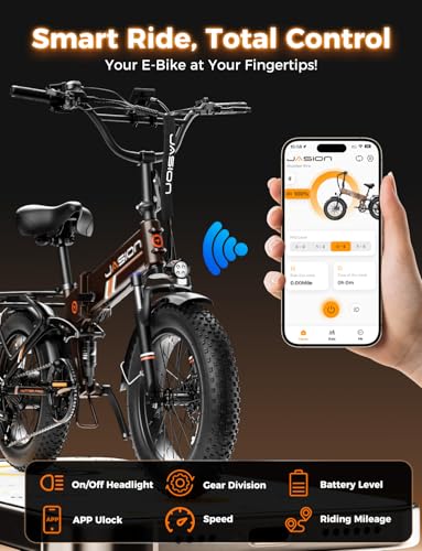 Image of Jasion X Hunter PRO /ST Electric Bike for Adults,1800 /1400W Peak 20''Fat Tire Foldable E Bikes,Folding Ebike Up to 80 /70 Miles Range 30 MPH,720 /624WH Removable Battery,Certified by UL2849