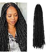 24 Inch Light Weight Butterfly Locs Crochet Hair 8 Packs Long Distressed Butterfly Faux Locs Croc...