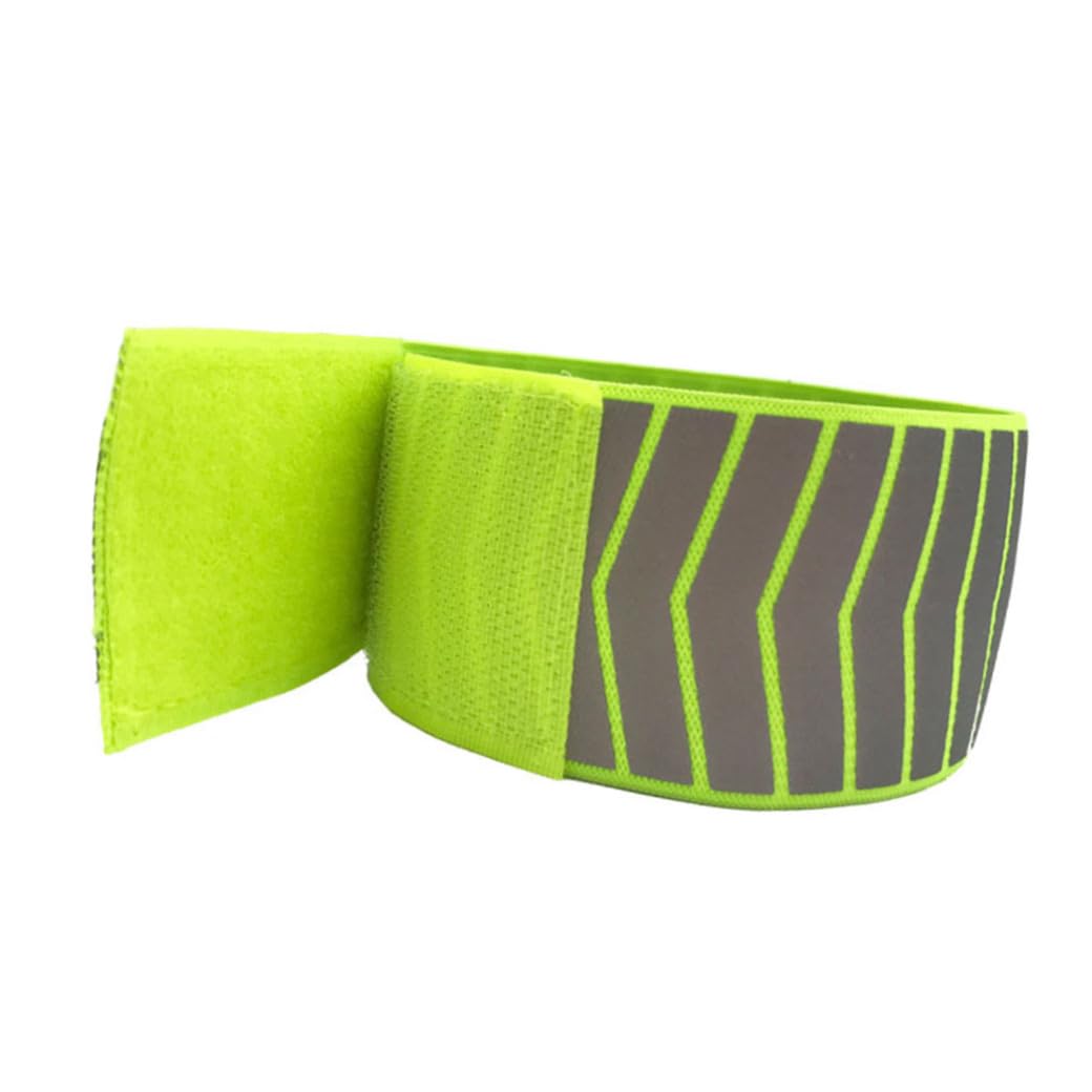 ibasenice Brazalete Reflectante Pulsera Fluorescente Visibilidad Noche Brazaletes Reflexivo Banda De Seguridad Cinturón De Correr Deporte Bandas Green