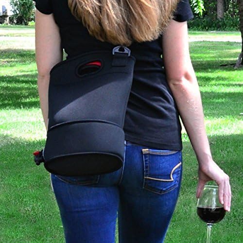 Wine Purse with Hidden Spout for Boxed Wine bladders- Wine Accessories And Gifts- Neoprene BYOB Insulated Beverage Tote Carrier- Secret Flask For Beach, Party, Pool image 5