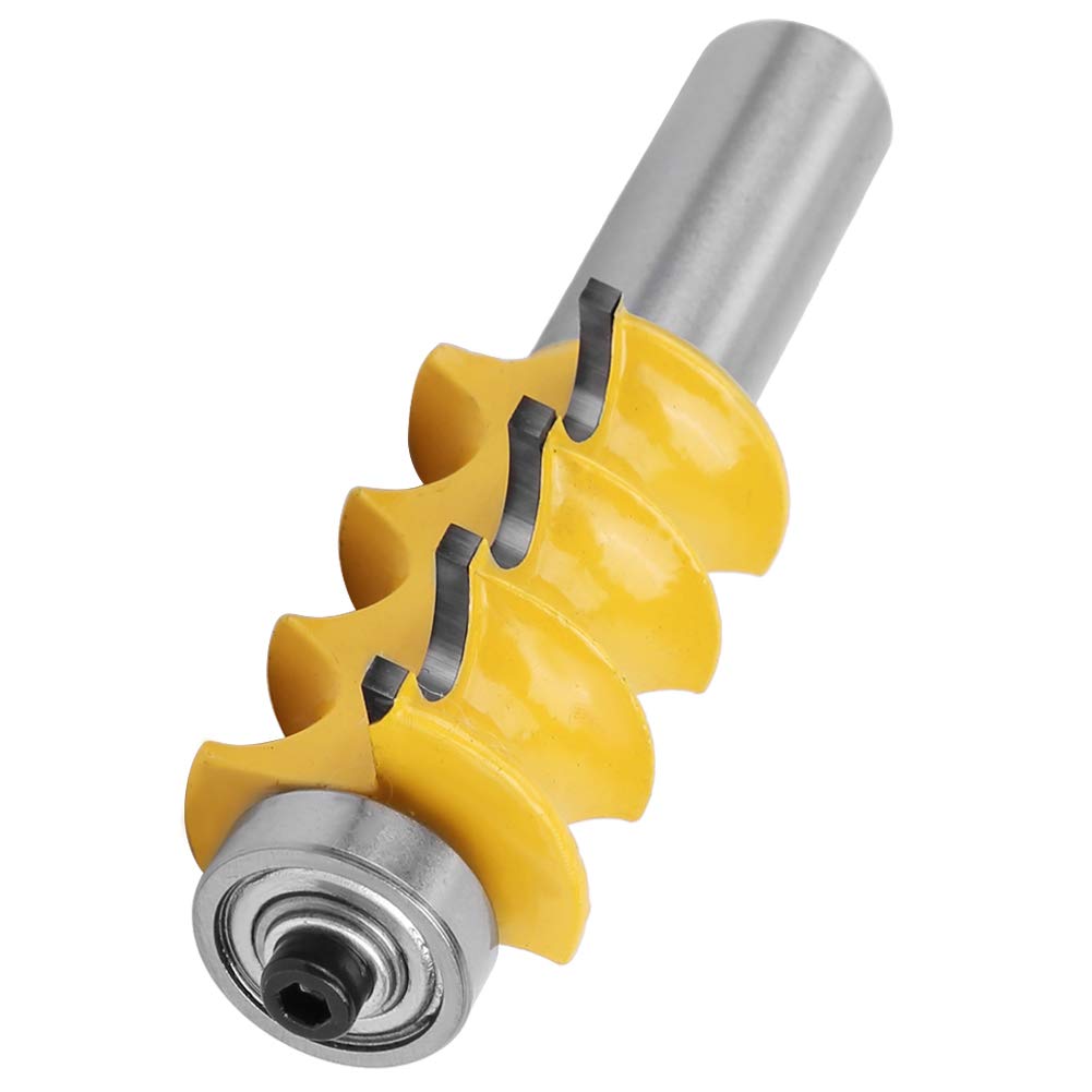Broca Enrutadora de Moldura de Ajuste de Cuentas Triple de Radio de 1/2 , Broca para Muebles de Juego Arquitectónico de Vástago, Cara de Columna Redondeada para Herramientas de