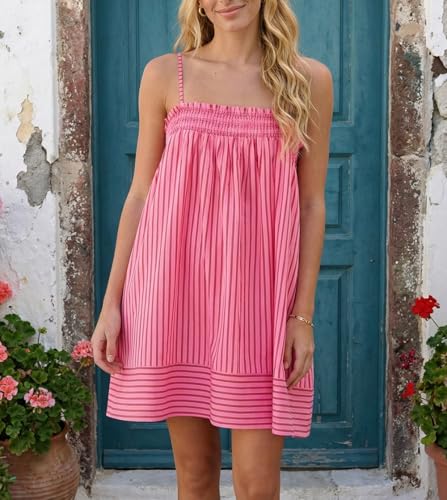 Image of Women Boho Floral Mini Cami Dress Spaghetti Strap Flowy Sling Dress Graphic Backless Summer Holiday Sundress