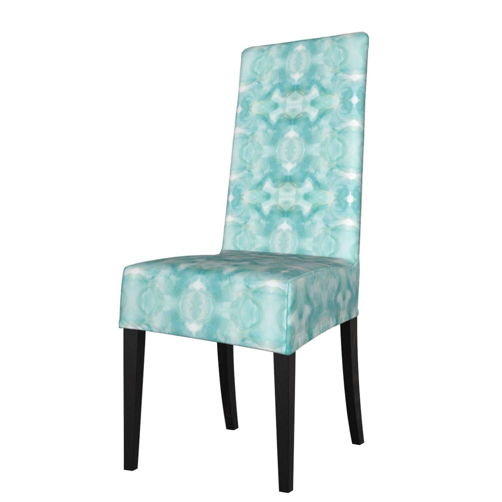 Lkymoh As Picture Pastel Mint Green Marble, Chair Covers Stretch Chair Slipcovers For Dining Room, For Party Pet Protection Universal Fit Soft Polyester