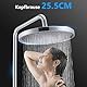 HOMELODY Duschsystem aus Edelstahl mit Thermostat Chrom - Duscharmatur Komplettset mit 3 Strahlarten Handbrause & 25 cm Kopfbrause - Regendusche mit Armatur Duschset für Modernes Badezimmer
