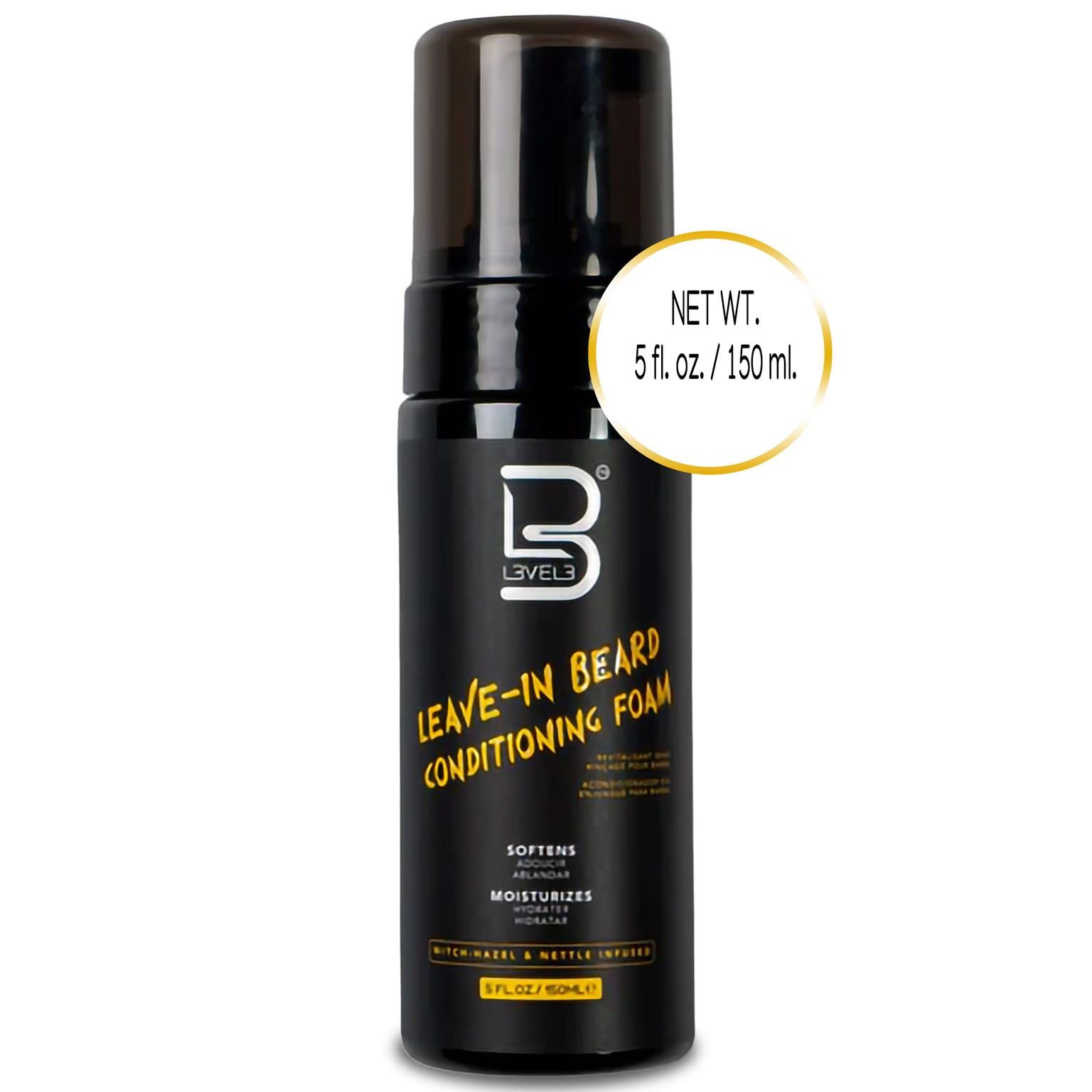 L3 - Level 3 Leave-In Beard Conditioner Foam - Beard Hydrator - Soften and Moisturizes Facial Hair
