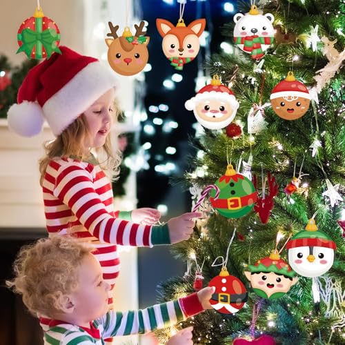 JarThenaAMCS 48 peças de recortes de Natal, enfeites de Natal, recortes, papel de bola, decoração de