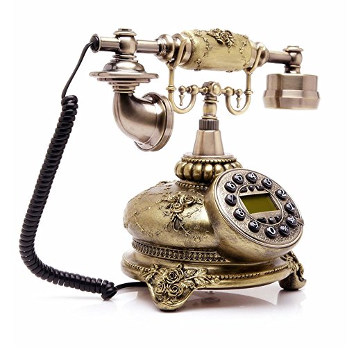 Image of TelPal Corded Antique Style Push Button Home Telephone Set, Old Fashion Phone Set, Best Gift for Home Decor