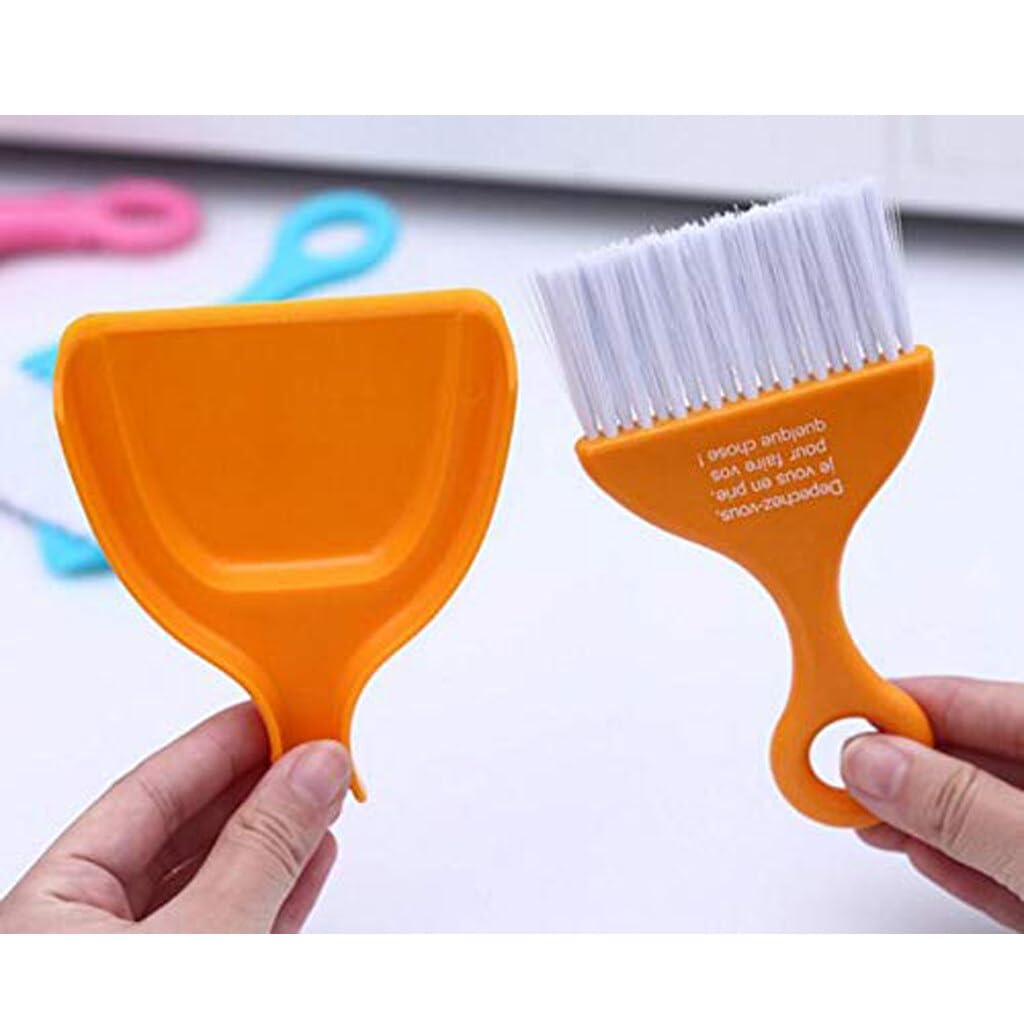 Mini Scopa E Paletta Per Pulizie | Set Compatto Per Tastiera, Tavolo, Auto E Divano - Foto 5