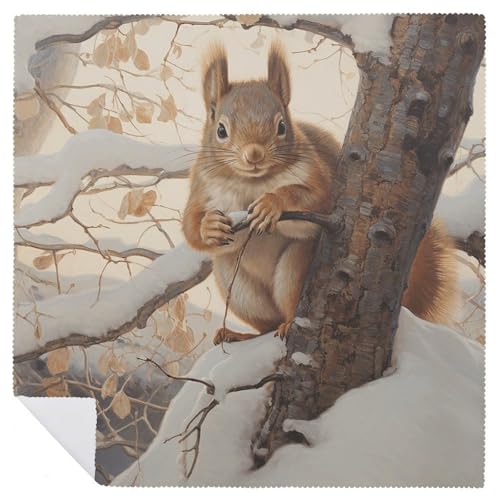 Servilletas de Tela Squirrel on Tree 4 Piezas miniatura 6
