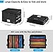 JALIELL File Box with Lock - Fireproof Document Box File Organizer with Zipper & Adjustable Handle, Collapsible File Storage Box for Home Office, Filing Cabinet for Hanging Letter/Legal Folder