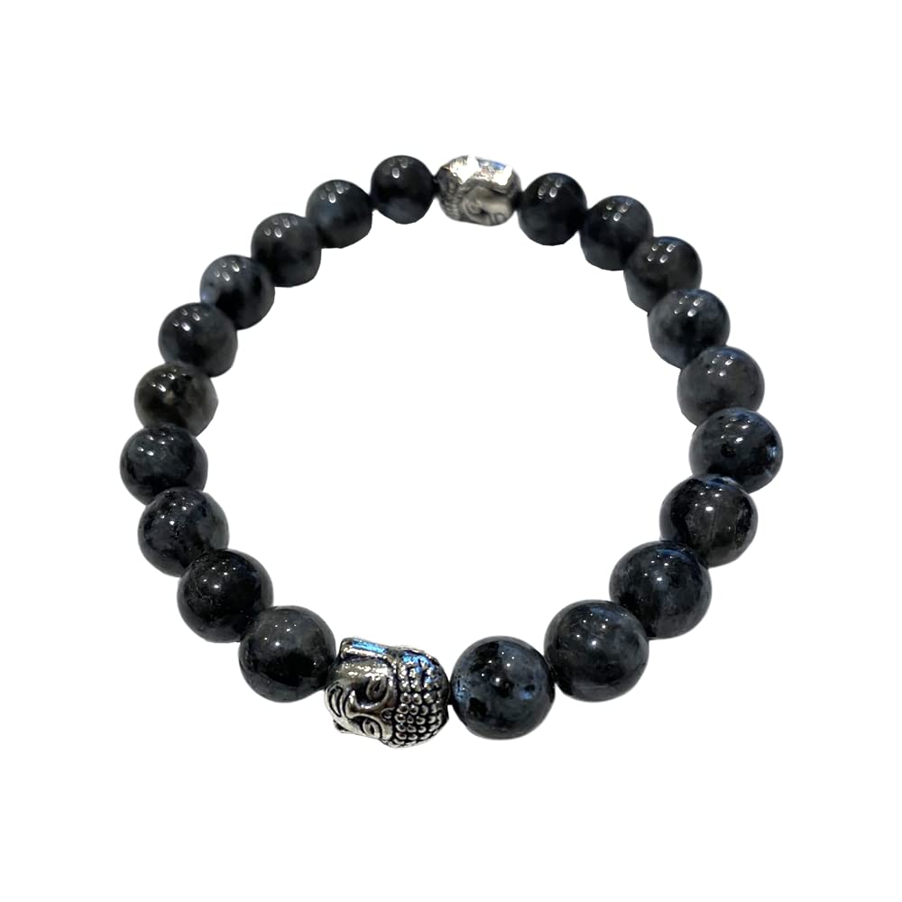 Vie Chakra Buddha Bracelet, Larvikite