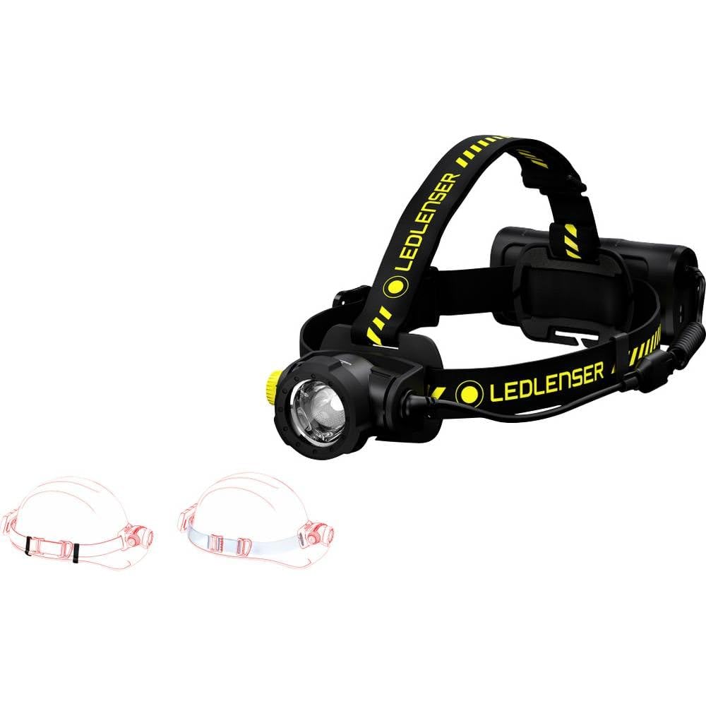 Ledlenser H15R Work Rechargeable Head Torch, 2500lm, Inc Helmet Clips, IP67