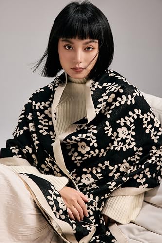 iCuviy Large Soft Scarves Pashmina Shawls & Wraps for Women Cashmere Feel Women's Scarves2