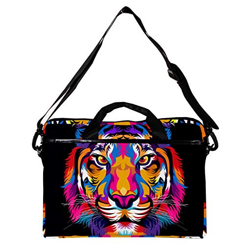 Funda bandolera para portátil de 14 a 15.4 pulgadas y maletín con diseño de tigre 2